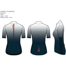 MAVIC DÁMSKÝ DRES S KRÁTKÝM RUKÁVEM ESSENTIAL GRAPHIC DEEP BLUE WHITE (T000145) 