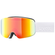UVEX LYŽAŘSKÉ BRÝLE PWDR FM  WHITE MATT DL/RAINBOW ON GREEN-CLEAR S2		 (S5508502230) Množ. Uni