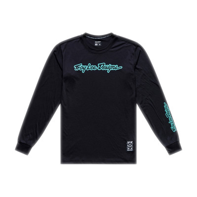 TLD PÁNSKÝ DRES S DLOUHÝM RUKÁVEM SKYLINE RIDE TEE SIGNATURE BLACK / REAL TEAL (38307202) TLD PÁNSKÝ DRES S DLOUHÝM RUKÁVEM SKYLINE RIDE TEE SIGNATURE BLACK / REAL TEAL (38307202)