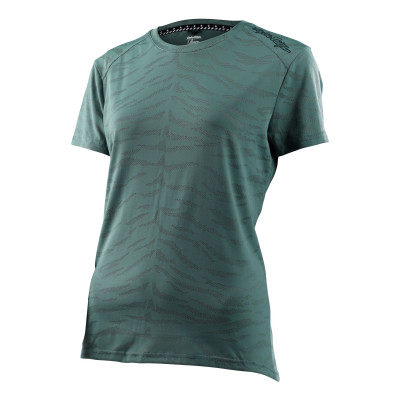 TLD DÁMSKÝ DRES S KRÁTKÝM RUKÁVEM LILIUM TIGER JACQUARD STEEL GREEN (35792101) 