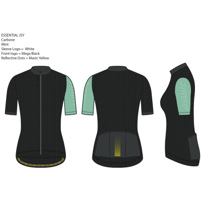 MAVIC DÁMSKÝ DRES S KRÁTKÝM RUKÁVEM ESSENTIAL CARBONE MINT (T000144) 