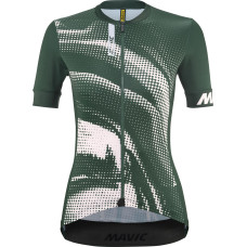 MAVIC DÁMSKÝ DRES S KRÁTKÝM RUKÁVEM AKSIUM GRAPHIC FOREST GREEN / ROSE (T000679) 
