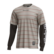 TLD PÁNSKÝ DRES S DLOUHÝM RUKÁVEM SKYLINE FAKIE RIDE TEE STRIPE PUMICE (33226002) 